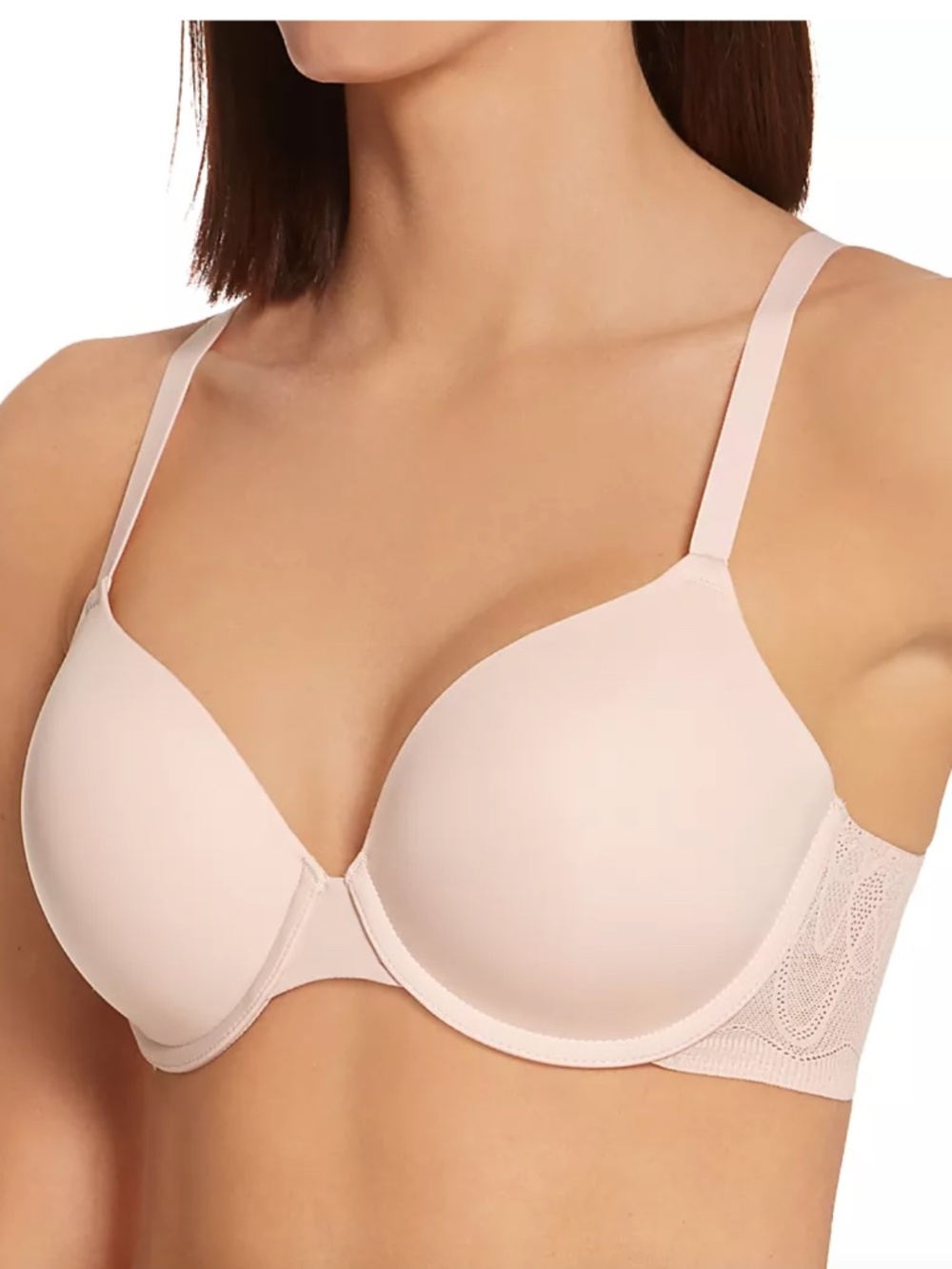 DKNY Women's Lace Comfort Demi Bra in Blush (DK7081) | Size 30C